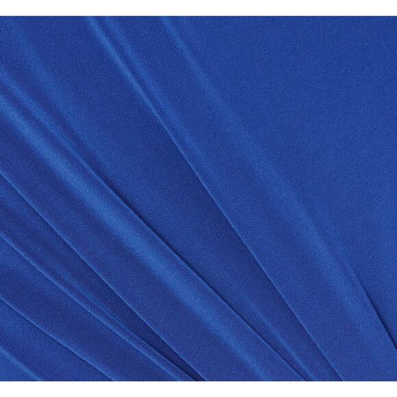 ADRIANNA PAPELL Draped One-Shoulder Jersey Blue Gown 6 NWT - Picture 6 of 10